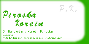 piroska korein business card